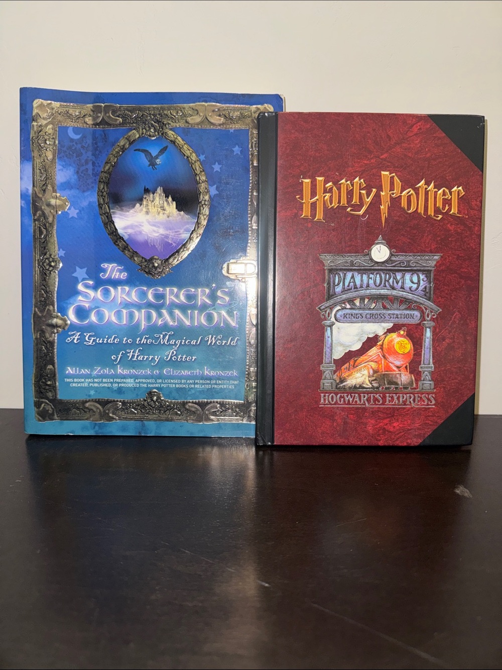 Harry Potter Book Pair – Blue 'The Sorcerer’s Companion' & Red 'Platform 9¾'
